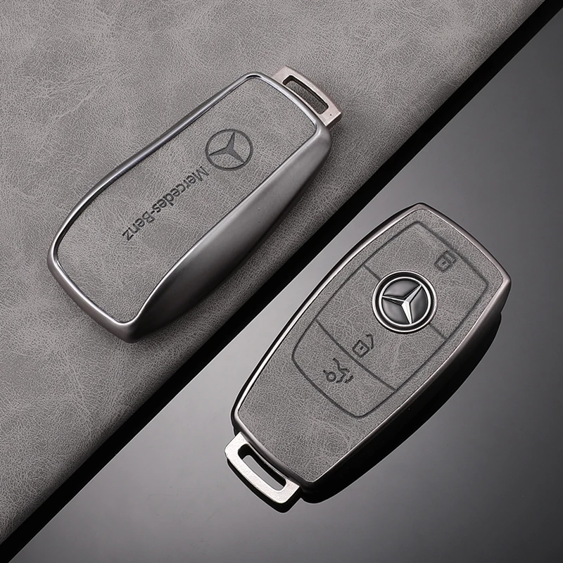 TPU Leather Car Key Case Full Cover Shell for Mercedes Benz A B C E GL S GLA GLK CLS Class AMG W204 W205 W212 W463 W176 Keychain