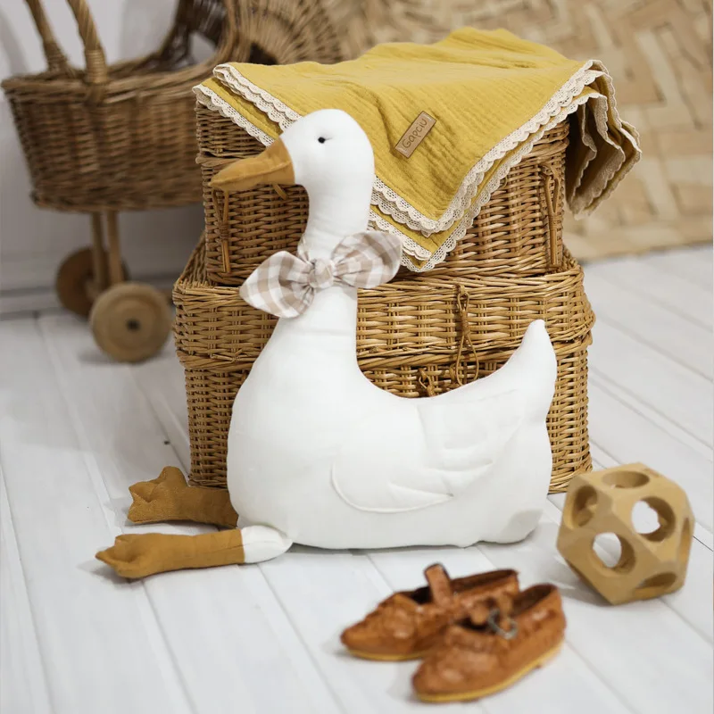 Cotton Stuffed Doll Goose Children's Room Decoration Baby Pacifying Toys Soft Animal Sleeping Pillow Baby Photography Props