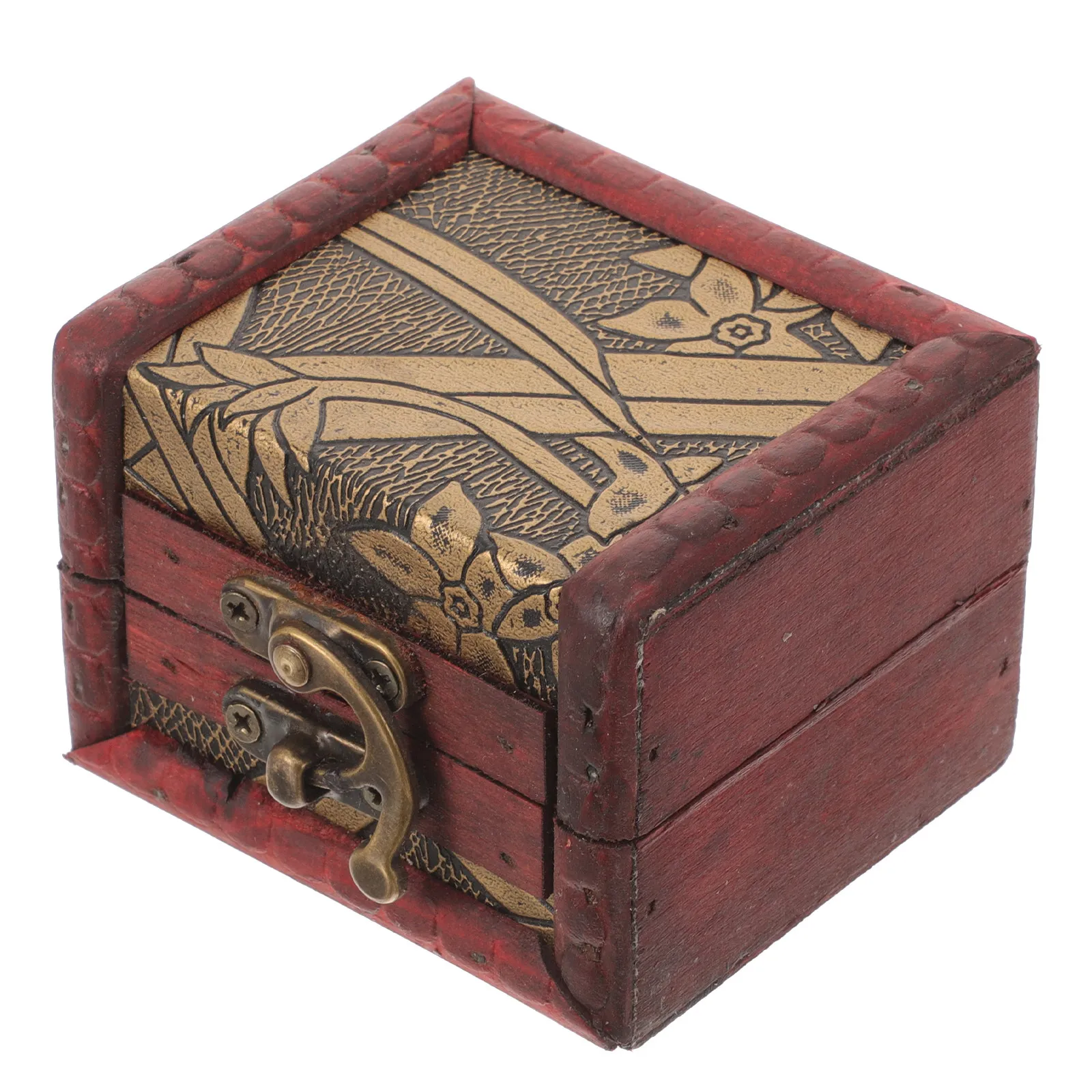 

Small Vintage Jewelry Box Portable Compact Jewelry Storage Case Chest Organizer Retro Trinket Storage Box Vintage Chest