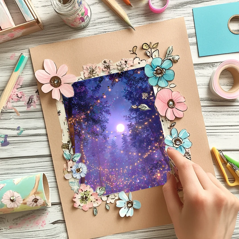 Paquete de papel para álbumes de recortes (36 hojas, 6"x6"): diseños de borlas bohemias para álbumes de recortes, origami y boho Junk Journal – Set de manualidades