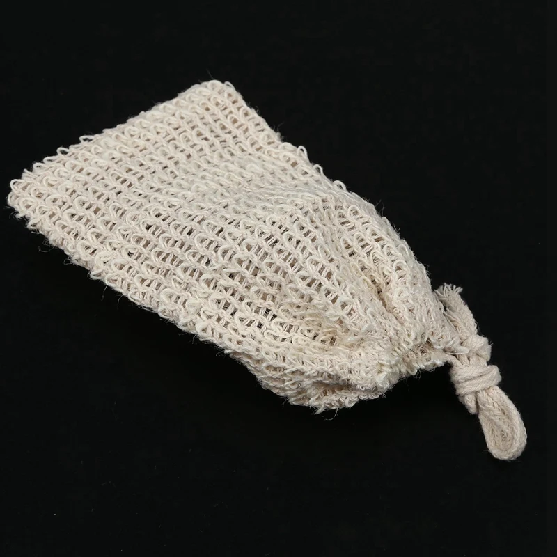 천연 사이잘 비누 가방, 각질 제거 비누 보호기 파우치, 거치대 20 팩