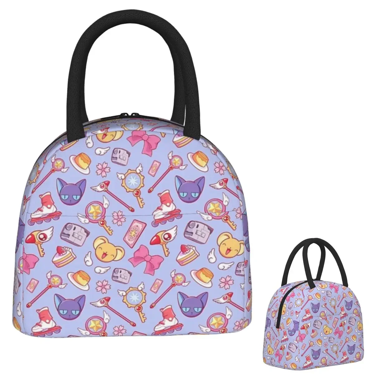 Sakura Card Captor - Violet Insulated Lunch Bag for Women Children Portable Food Boxes Thermal Lunch Box Tote