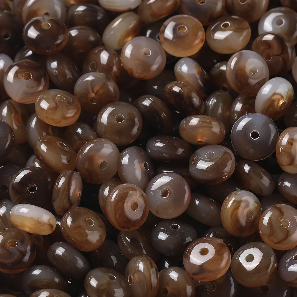 50 stuks gekleurde acryl twee kleuren kralen platte ronde spacer kralen voor doe-het-zelf oorbellen kettingen armbanden sieraden maken bevindingen
