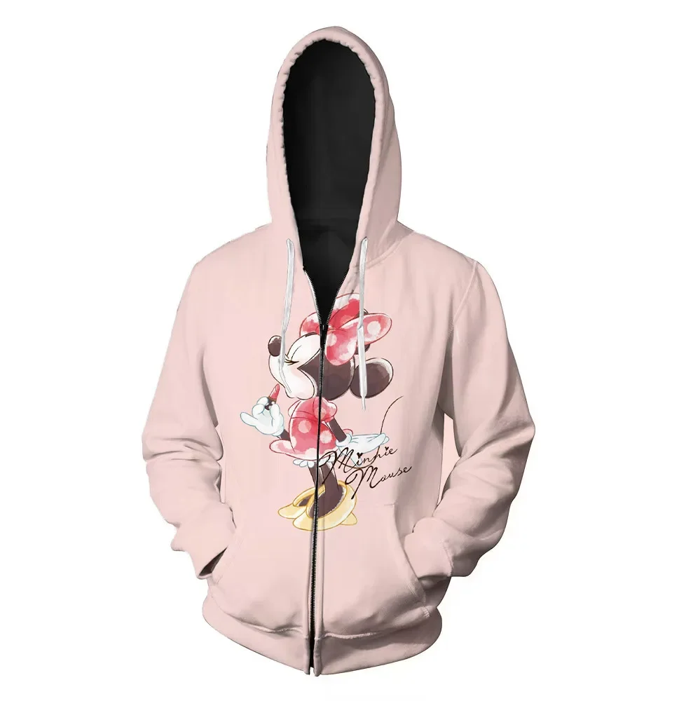 

Minnie Mouse Boys Girls Zipper Hoodie Donald Duck Children's Hoodie 3D Printed Jacket MINISO Men's Hoodie Autumn Men's Clothing