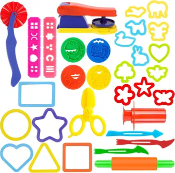 סט כלי עבודה לבצק מודל פלסטיקין לילדים עם מזרק תלת-ממדי, תבניות להדפסת צורות, ערכת כלי עבודה לבצק, צעצועי אומנות חימר מתנה