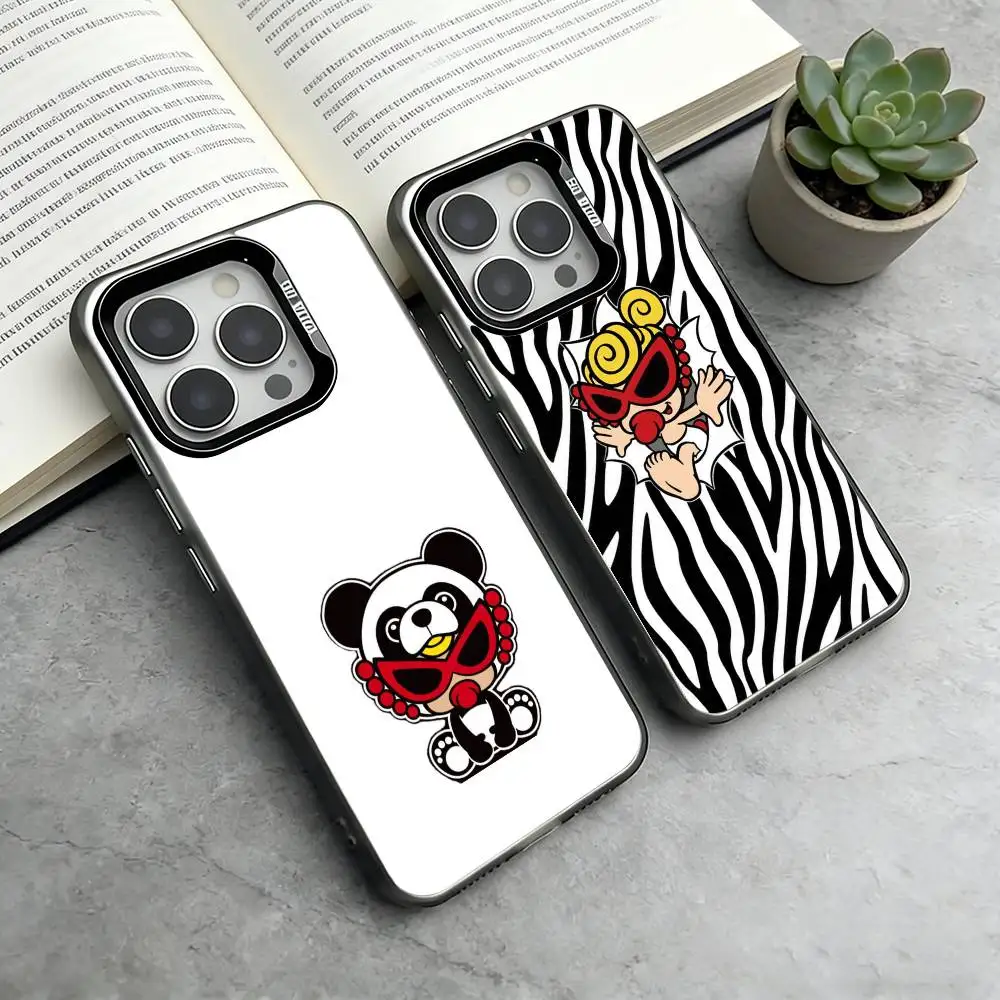 

Cute Hysteric M-Mini Phone Case For iPhone 17,16,15,14,13,12,11 Plus,Pro Max,XS,Colored Silver Plated Inside Cover