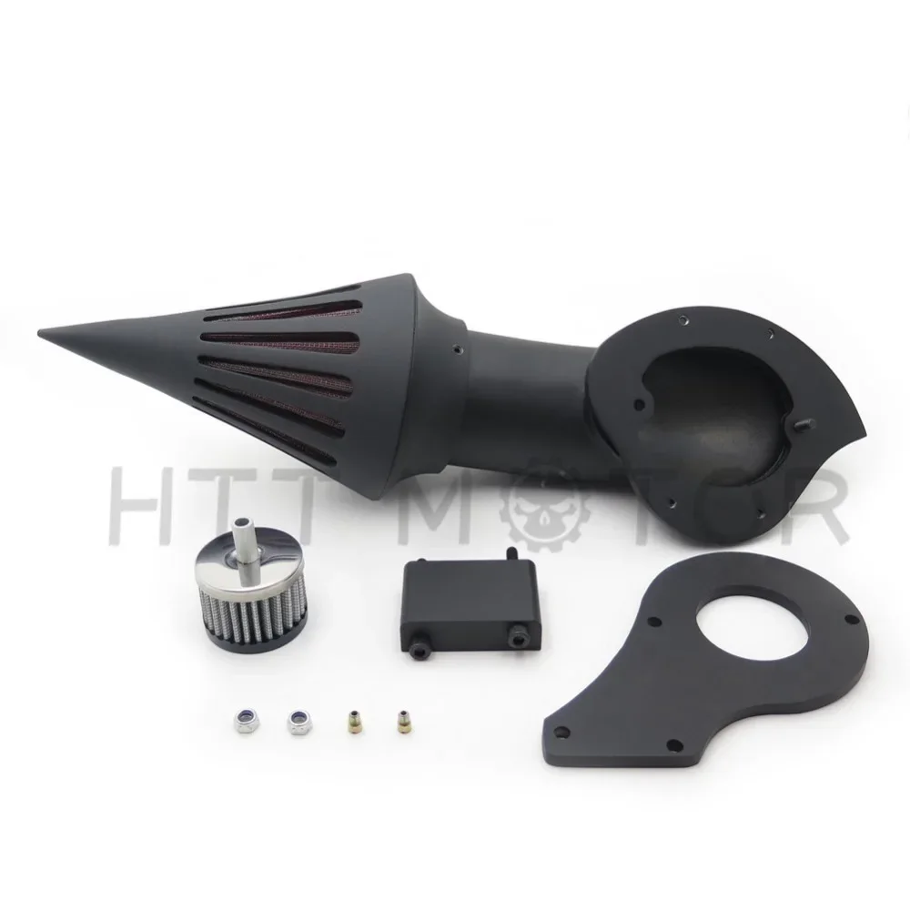 Kit de limpiador de aire de punta negra mate, entrada de filtro para Honda Shadow 600, Vlx600 1999-2013, piezas de motocicleta de mercado de