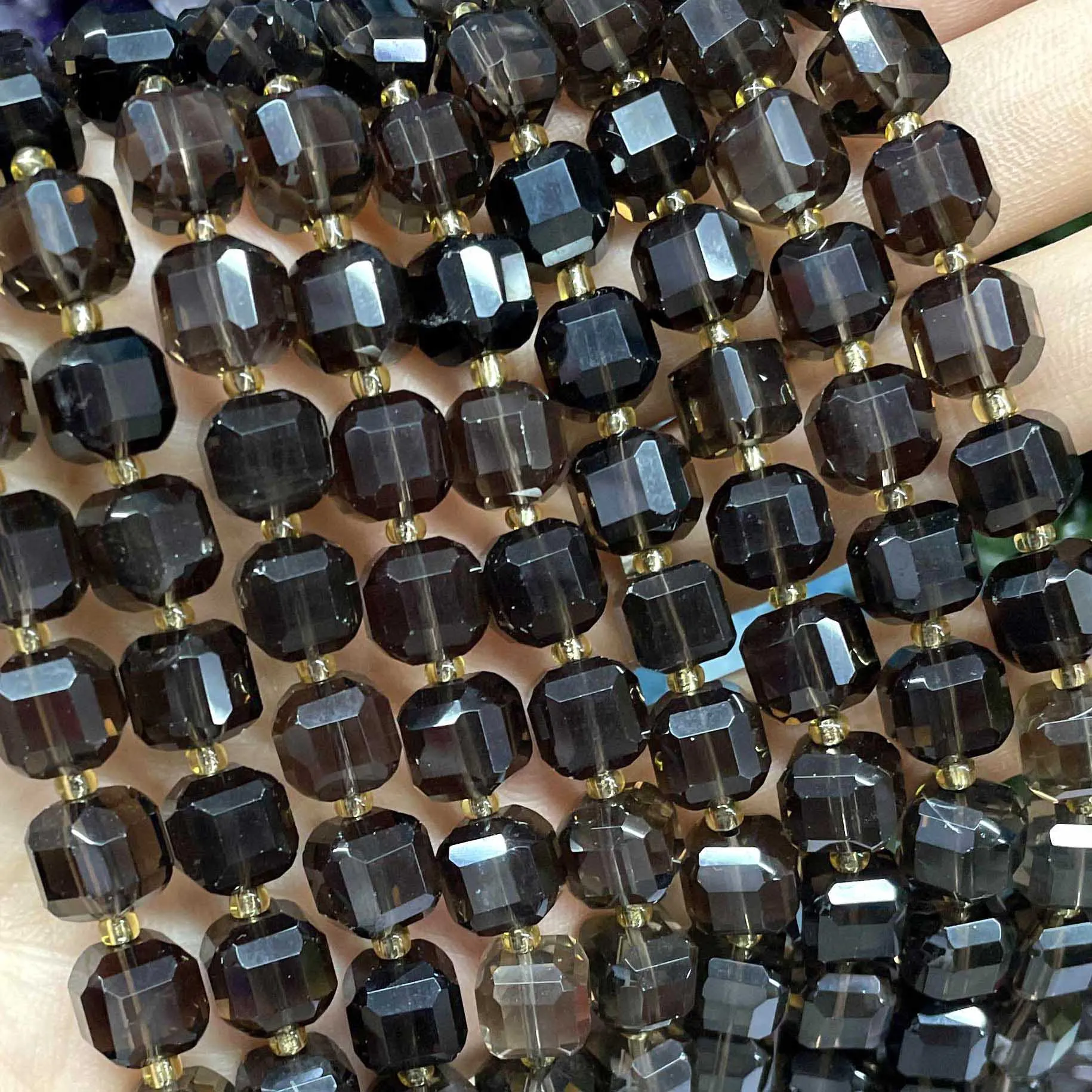 Natural Stone Square Agates Amethyst Tiger Eye Rose Quartz Cube Loose Spacer Beads For Jewelry Making DIY Charm Necklace Earring