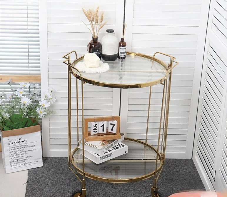 

Nordic light luxury restaurant food preparation vehicle commercial hotel drinks food delivery cake trolley