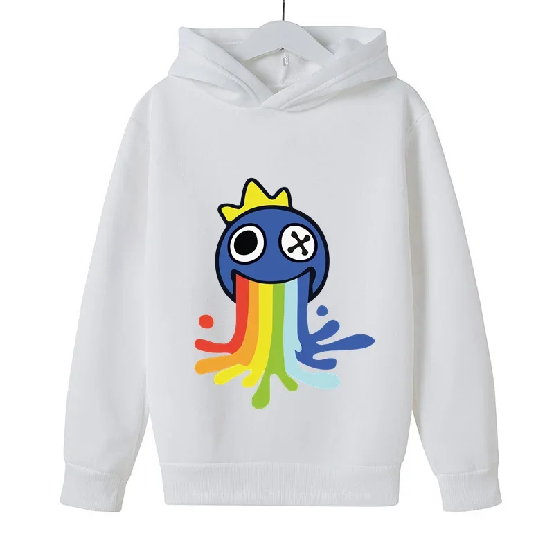 Children\'s Fall/Winter Clothing Rainbow Friends Hoodie Sweatshirt Boys Toddler Girls Anime Printed Coat Casual Charming Fun Tops