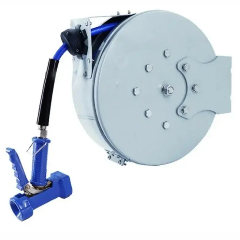 Industrial Commercial Pressure Washer Reels Heavy Enclosed Epoxy Coated Steel Retractable Hose