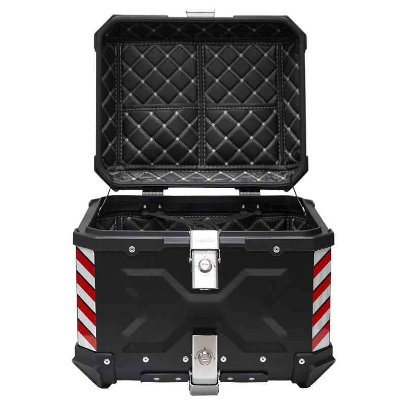 Modification F2-moto 45L Motorcycle Tail Boxes with Folding Plate H Corner Protector on Both Sides