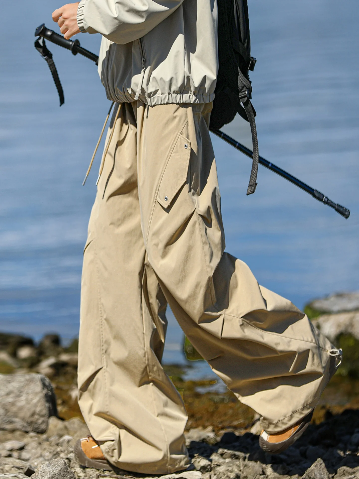 

Легкие водонепроницаемые рабочие брюки из ткани Оксфорд для мужчин, для активного отдыха, альпинизма, парашютного спорта, свободные, широкие, длинные