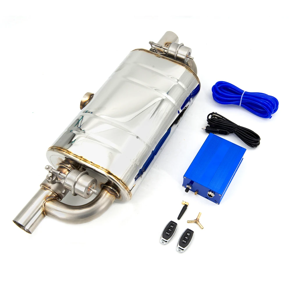 Universal Car T shape exhaust pipe Vacuum pump Variable Valve Exhaust Mufflers Remote control Stainless steel