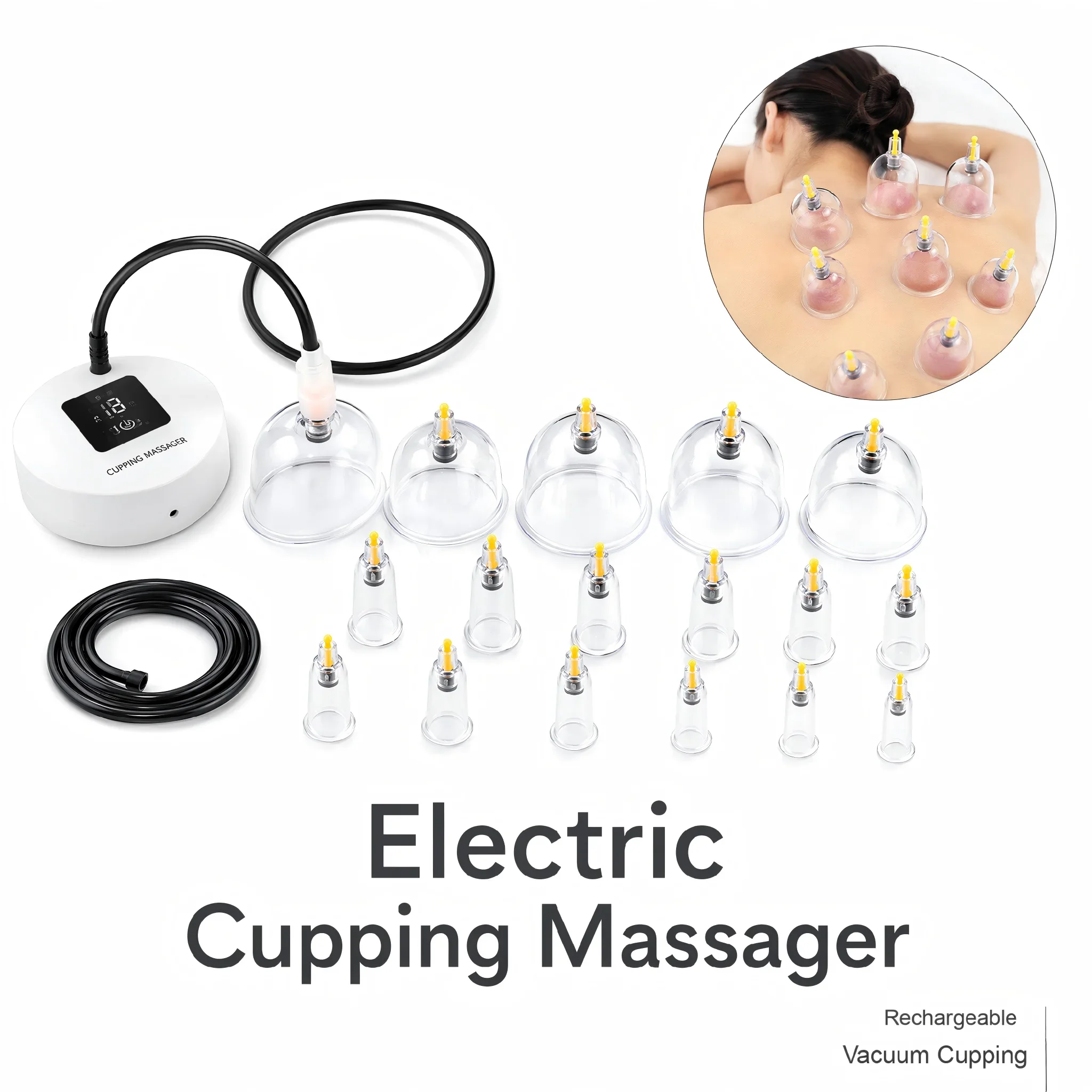 

Electric Vacuum Cupping Massage Body Suction Scraping Cup Fat Burner Therapy Anti Cellulite Slimming Massager Body Massage Cans