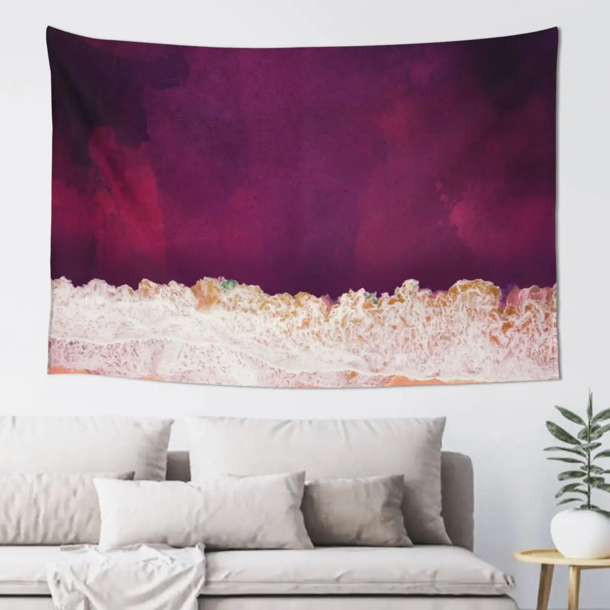 

Maroon Ocean Tapestry Wallpaper Room Decorations Things To Decorate The Room Cute Decor Tapestry