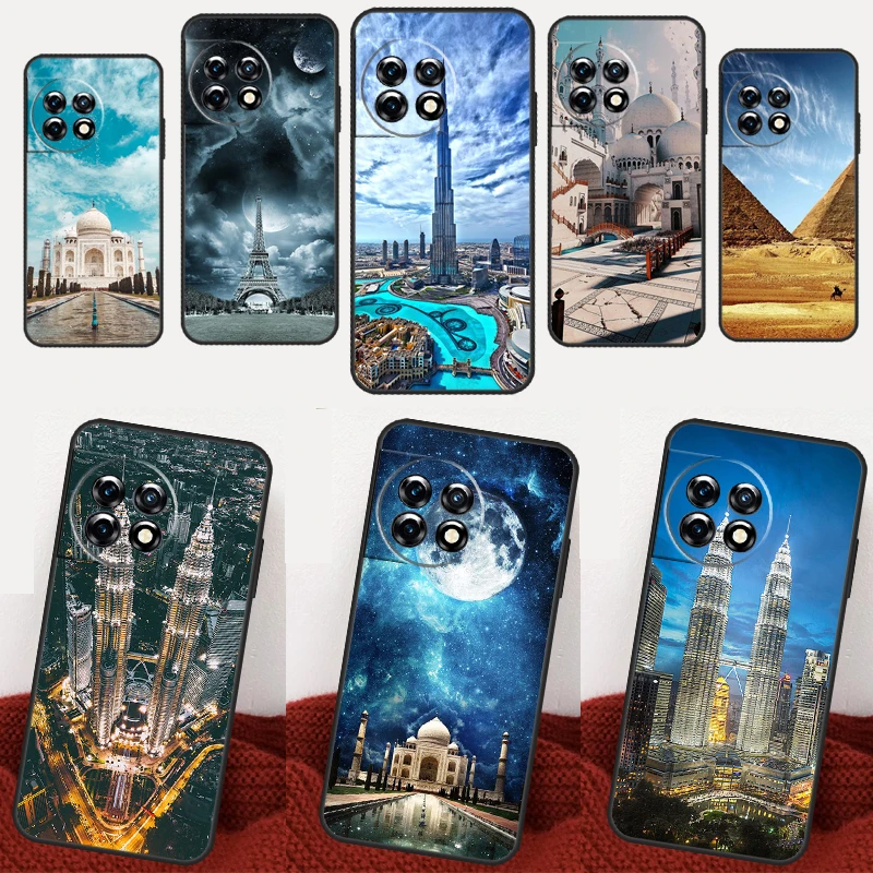 Pyramids Taj Mahal Dubai Case For OnePlus 11 10 8 9 Pro 9R 9RT 8T 10T Nord 2T CE 2 3 Lite N100 N30 N20 N10 Cover