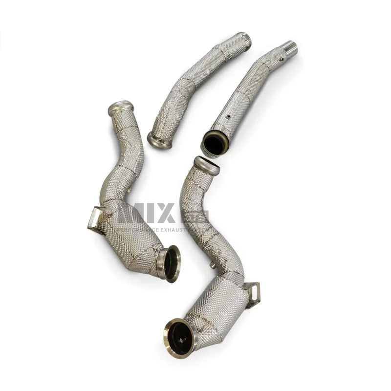 High quality  Exhaust Downpipe For Mercedes Benz E63 E63S GTC GT-C AMG W213 2016-2021 4.0T Head Section Stainless Steel Exhaust