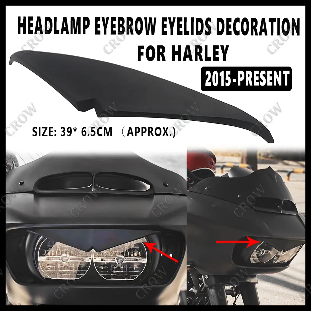 

New Headlights Eyelid Decoration Average Decoration Pointed Rubber For Harley Touring Road Glide Ultra CVO 2015-2020