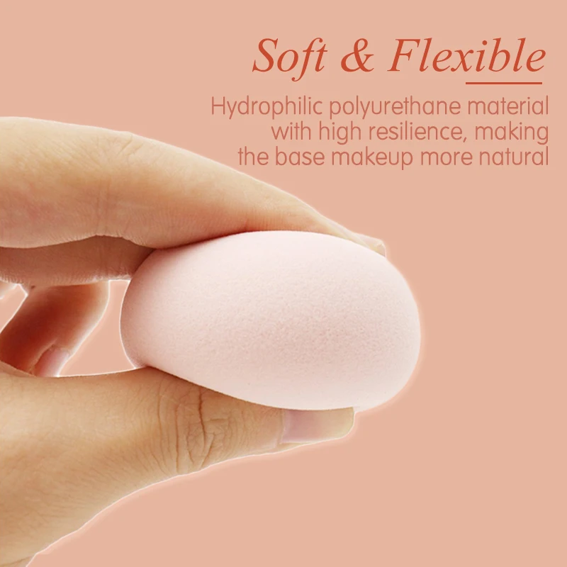 50pcs Custom Logo Super Soft Pink Marshroom Blender Sponge Powder Puff Private Label Accessories Cherry Beauty Cosmetic