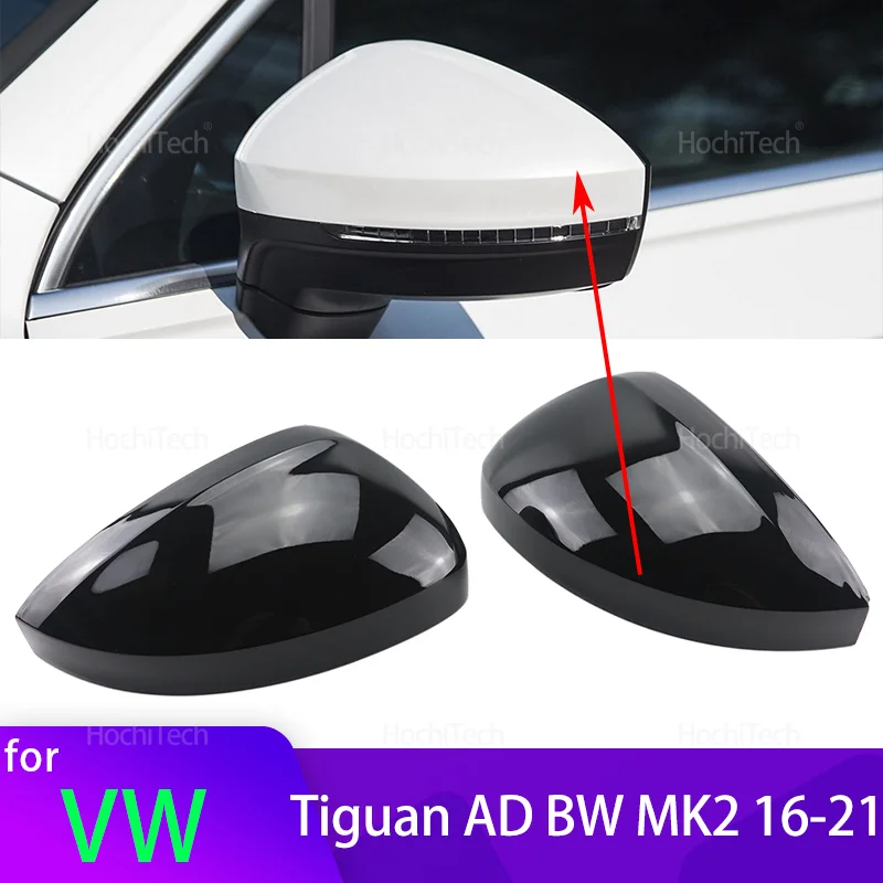 1 paire pour Volkswagen VW Tiguan AD BW MK2 2016-2021 vue arrière boîtier latéral extérieur garniture voiture rétroviseur bouchons