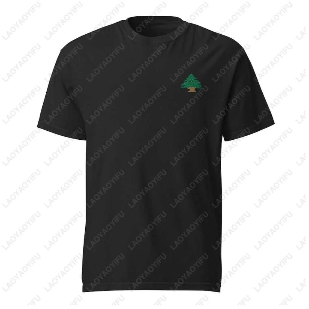 Lebanon Tree Lebanese Pride National Flag Graphic Printed Tshirt Cotton Short Sleeve Casual Fashion Loose Harajuku Man Women Tee