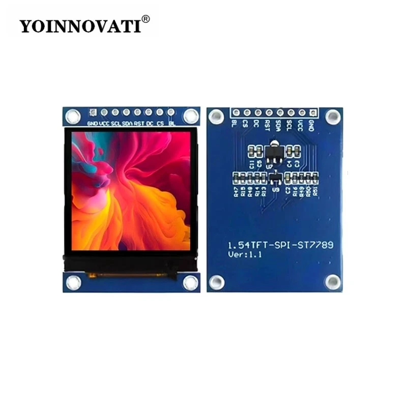 1.54 Inch IPS LCD TFT Display Module - 240x240 HD Color Screen, ST7789 Driver, 4-Wire SPI Interface