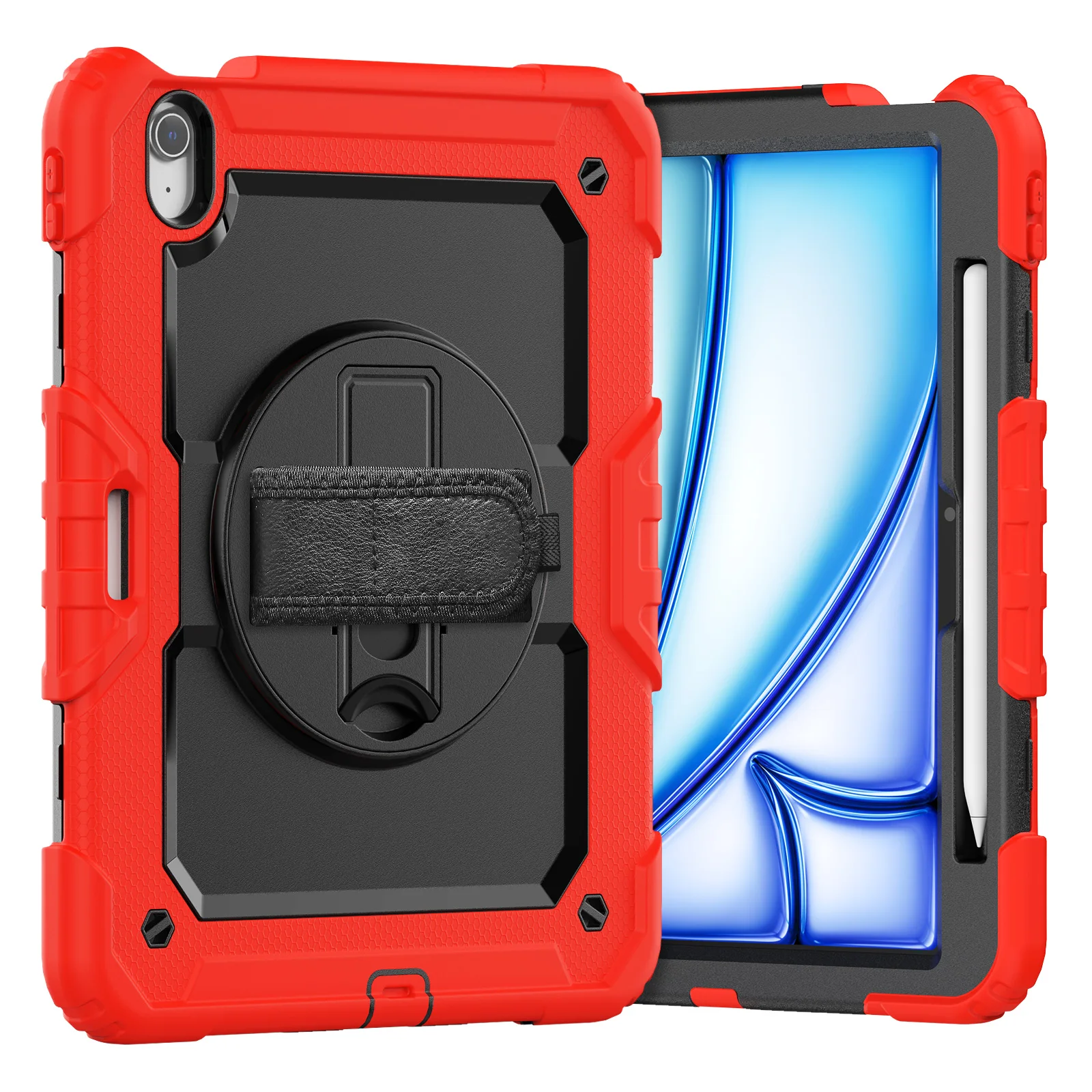 Heavy Duty Full-Body Protective Case for iPad 10 9.7 Pro Air 11 A16 Shockproof Cover Screen Protector Hand Shoulder Strap Stand