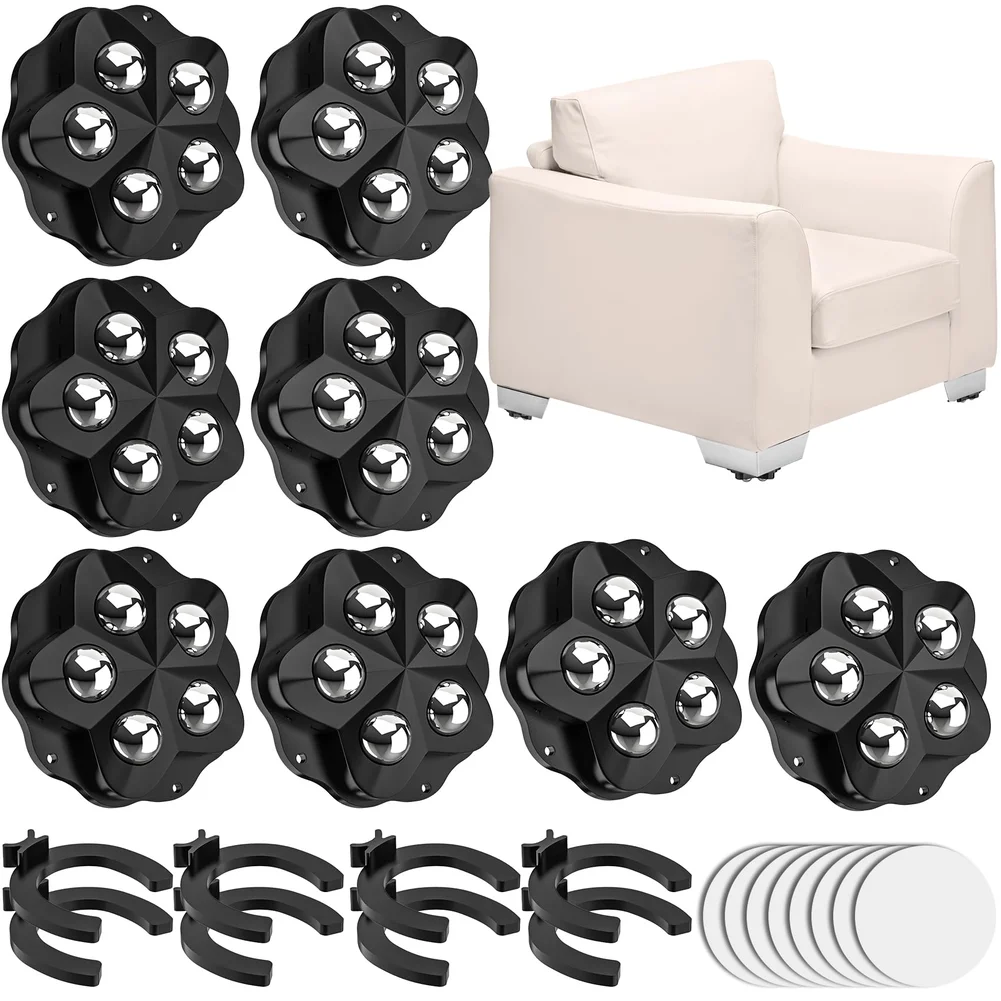 360 Swivel Wheels Furniture Casters Living Room Moving Heavy Furniture Precision Ball Bearings Smooth Rotation