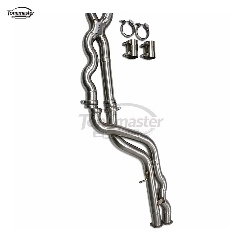 SS304 Equal Length Resonated Mid Pipe for BMW M2 Competition F87 S55 3.0T 2018-2021 Deep Tone Performance