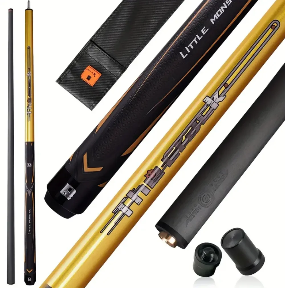 

Little Monster 58" New Pu Wrapper Power Break Punch Carbon Fiber Billiard Cue Stick 12.9mm