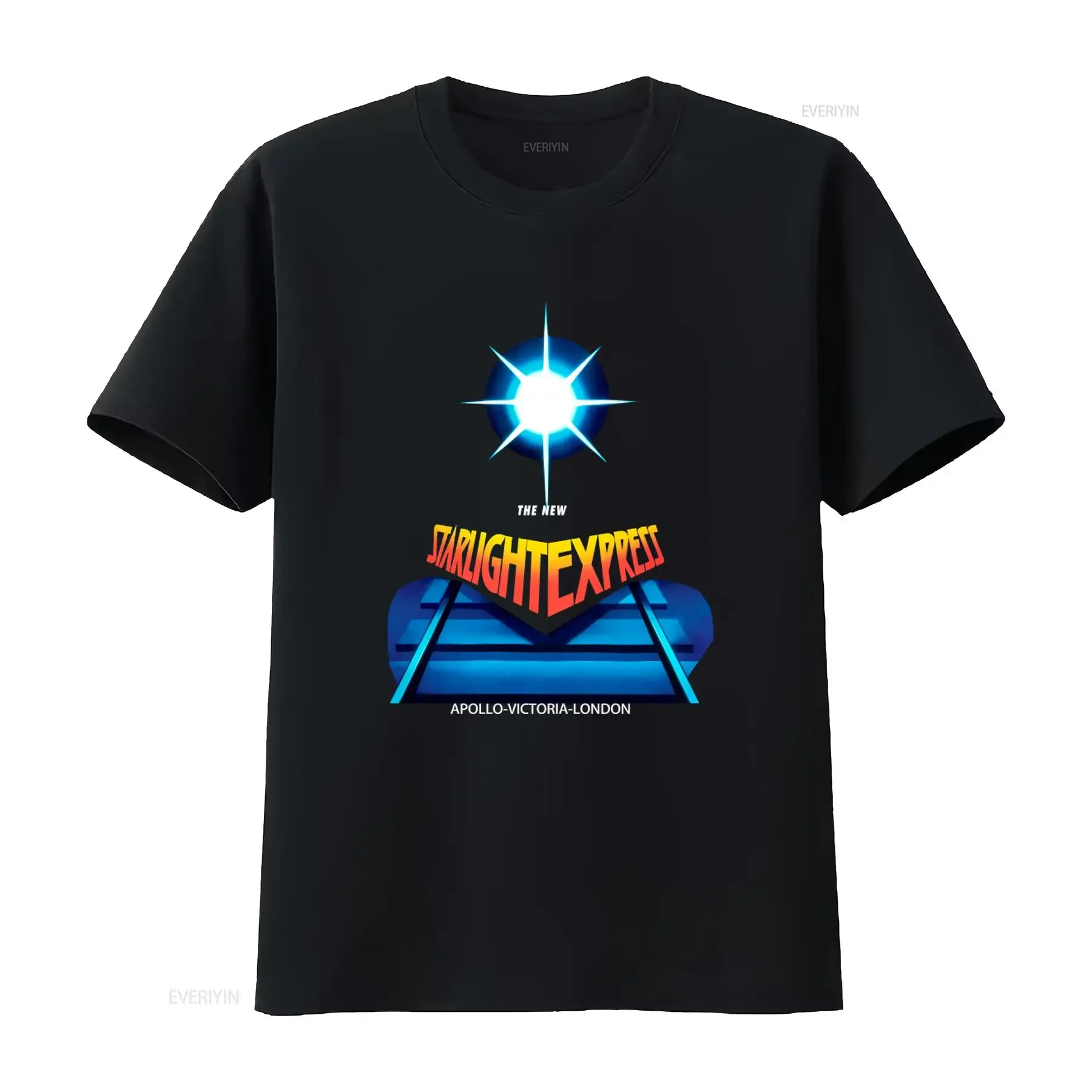 1984 Vintage Starlight Express T Shirt Black XL New Apollo Victoria London Design vintage Washed Unisex Versatile
