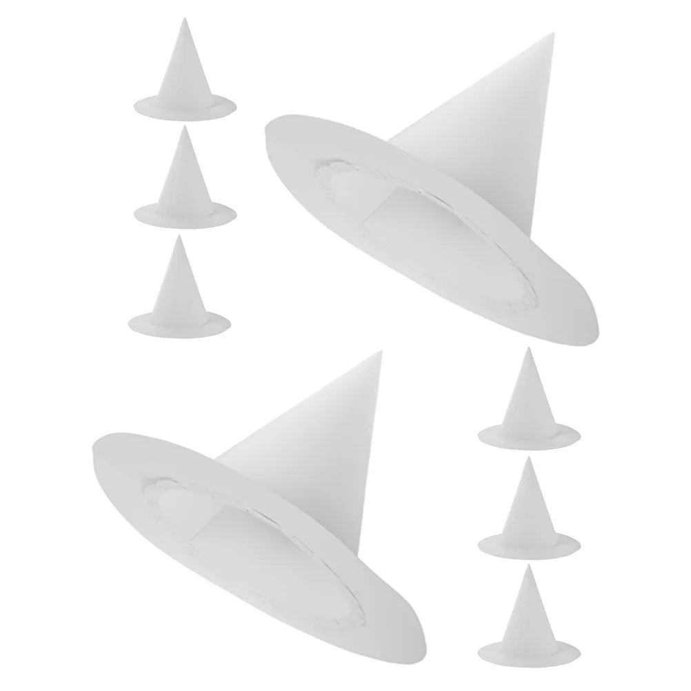 

8Pcs DIY Blank Witch Hats for Halloween Party Decoration Creative Painting Supplies -Sized Art Activity Props