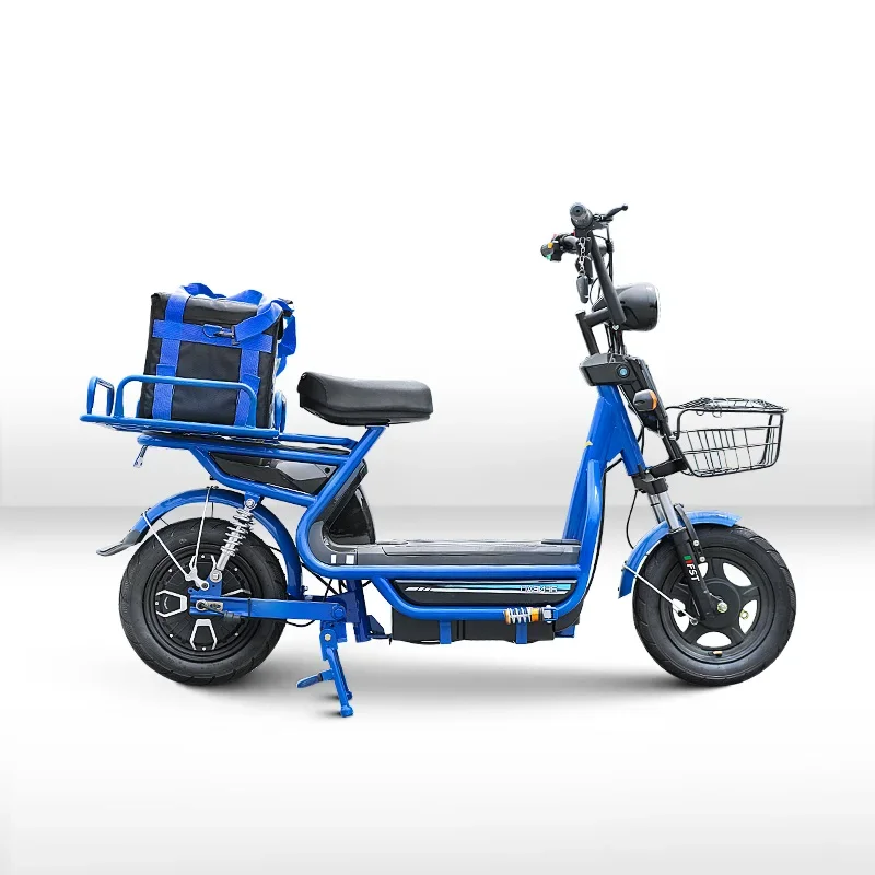 Unisex Removable Electric Scooter with 12/20AH Lead-acid Battery Powered Food Delivery Two-Wheel Vehicle