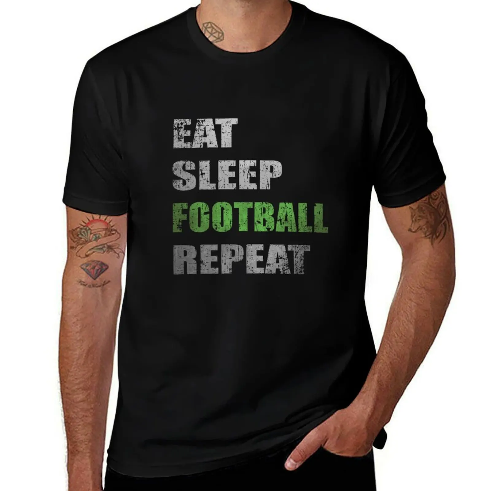 

Eat Sleep Football Repeat T-Shirt man t shirts for men printed t shirts for man t shirt man cotton T-Shirt