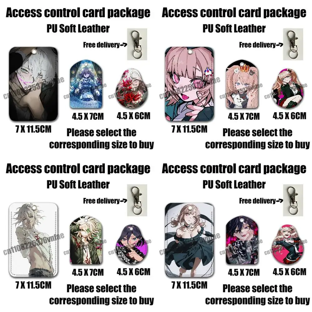 For D-Danganronpa Nagito Komaeda Kokichi Oma For AirTag Card Holder Cover ID Clips Credit Bank Access Electric Car Keychain