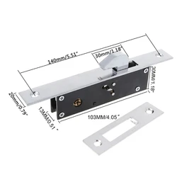 Durable Aluminum Alloy Sliding Door Hook Lock Cross-shaped for Key Locks Fo Dropshipping