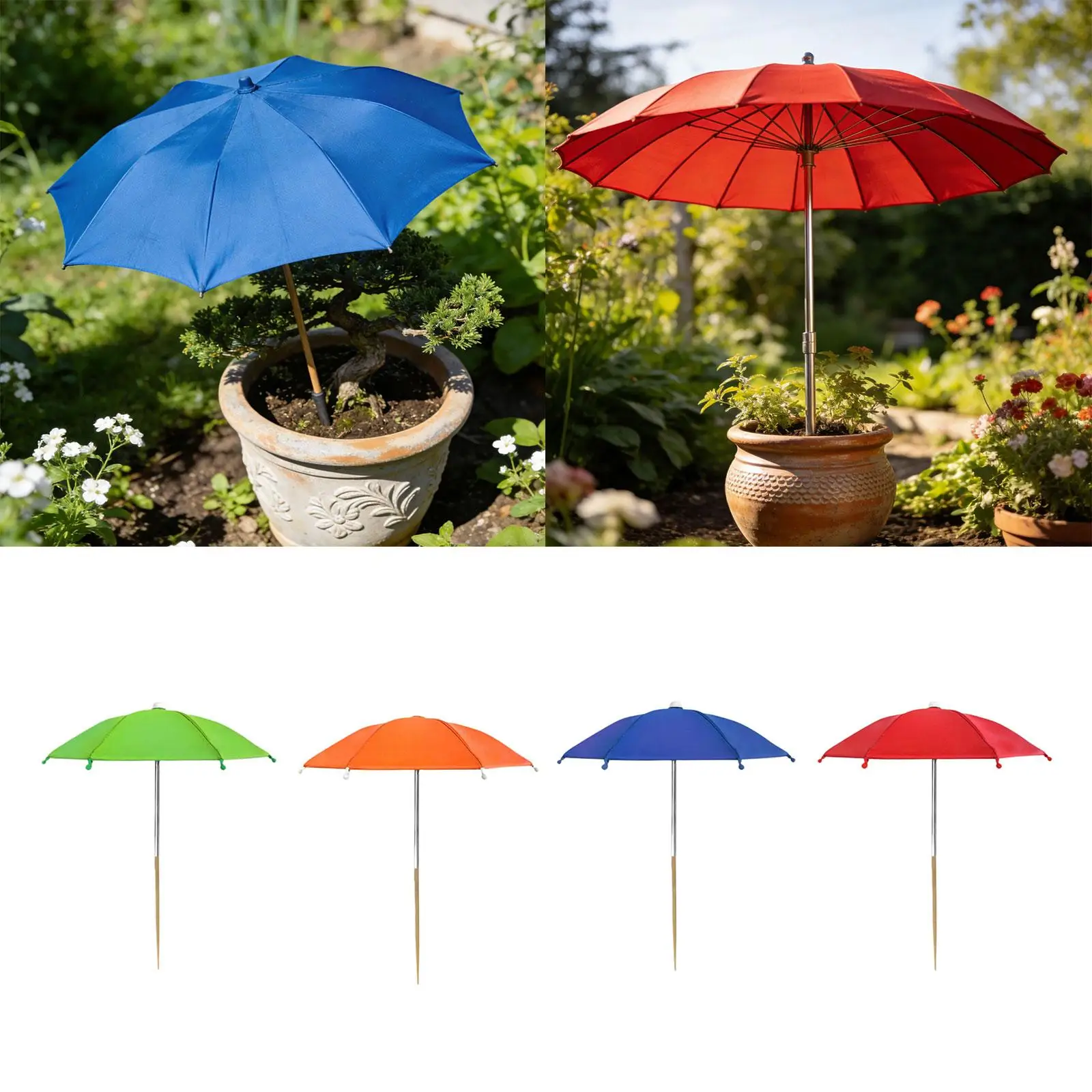 Patio Shade Umbrella for Plants Cloth Steel Frame Weather Resistant Mini Parasol Sun Protection for Garden image 3