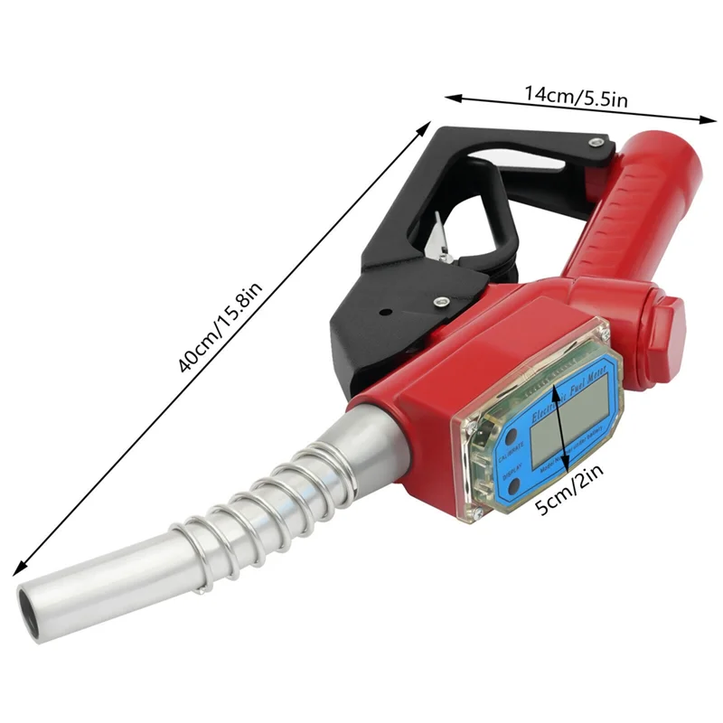 Fuel Diesel Petrol Oil Delivery Gun Nozzle Dispenser Including Flow Meter Functionality #6