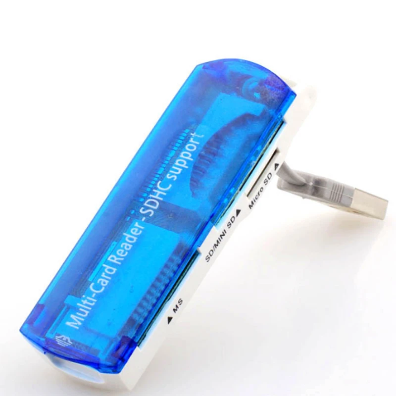 USB 2.0 Multi‑Card Reader Adapter Support SD SDHC Mini SD Micro SD MS Memory Card Reader for PC Laptop