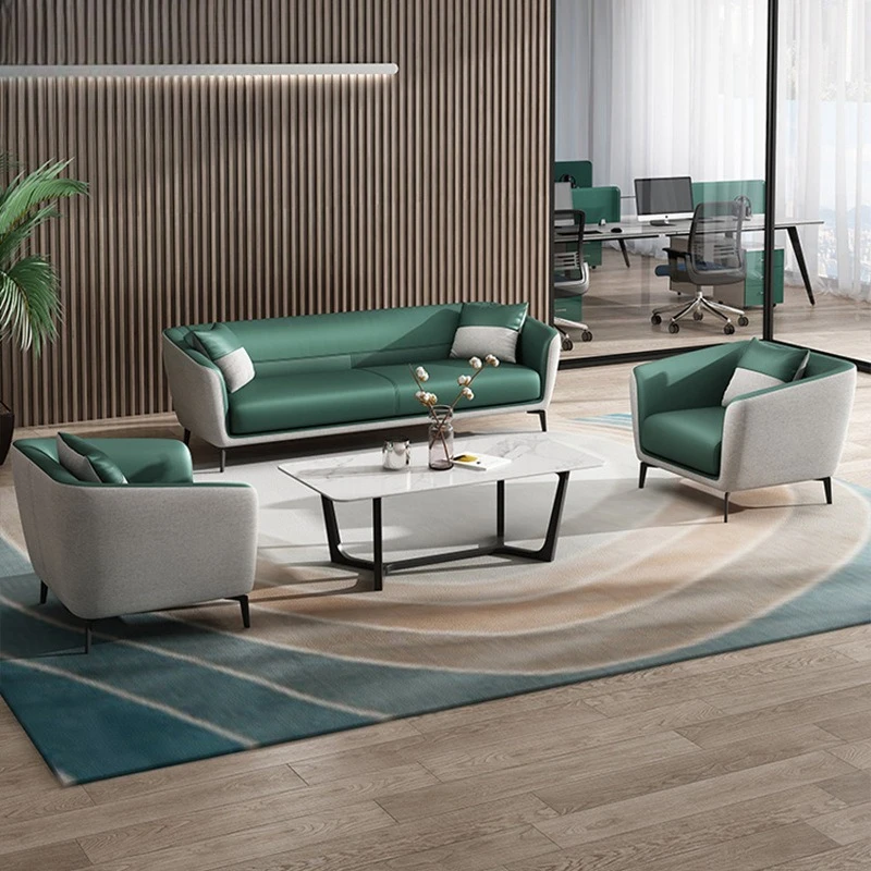 

Business reception room, office negotiation double reception business sofa coffee table combination