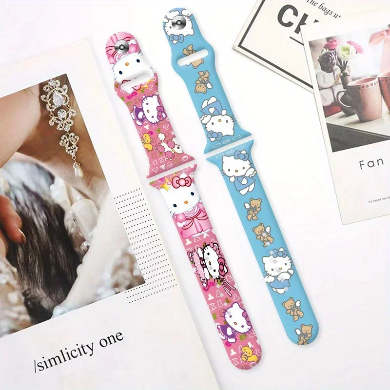 Kitty printed watch strap is suitable for all series of Apple S8765432SE generation