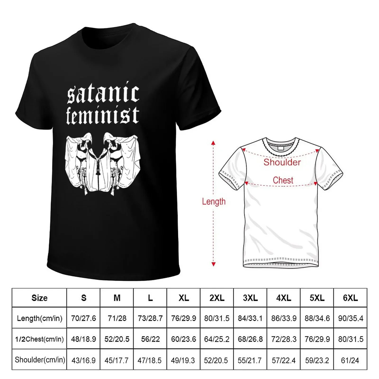 2nd Official Satanic Feminist T-Shirt plain aesthetic clothes mens tall t shirts