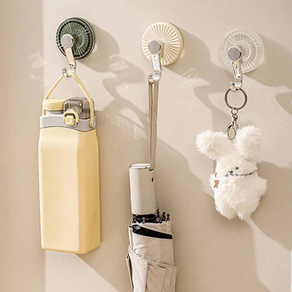 

4Pcs Suction Cup Hooks Reusable Heavy Duty Plastic Suction Wall Hangers for Bathroom Kitchen Glass Mirror Multi Purpose Hanging
