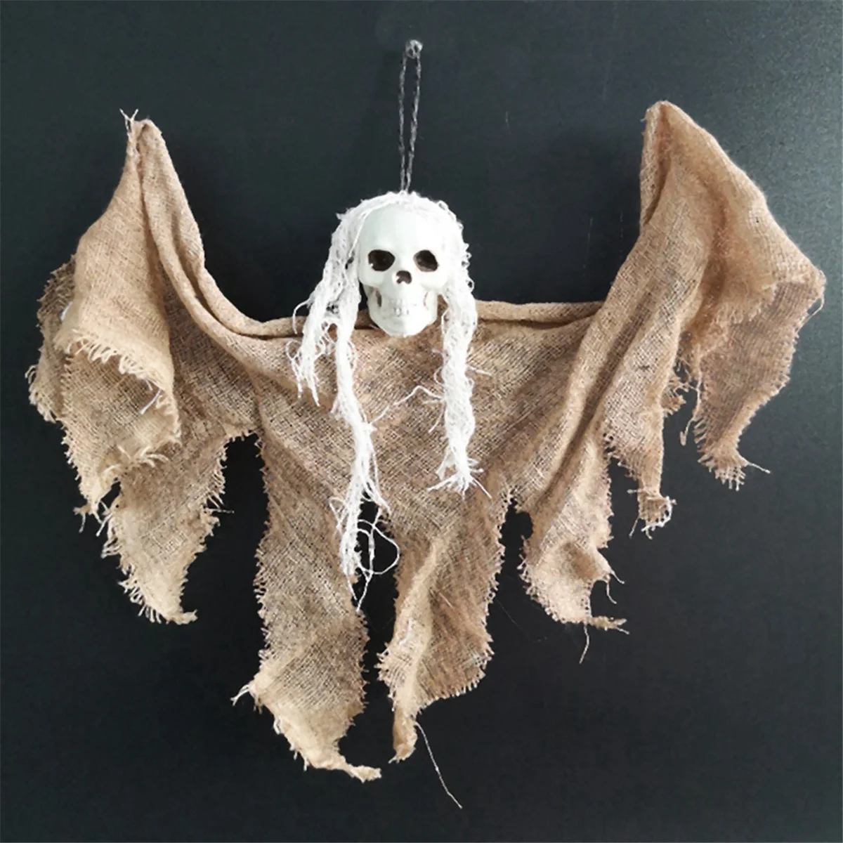 Fantasma del cranio Decorazioni di Halloween Casa stregata Fascino horror Mantelli appesi Mini fantasmi Nero