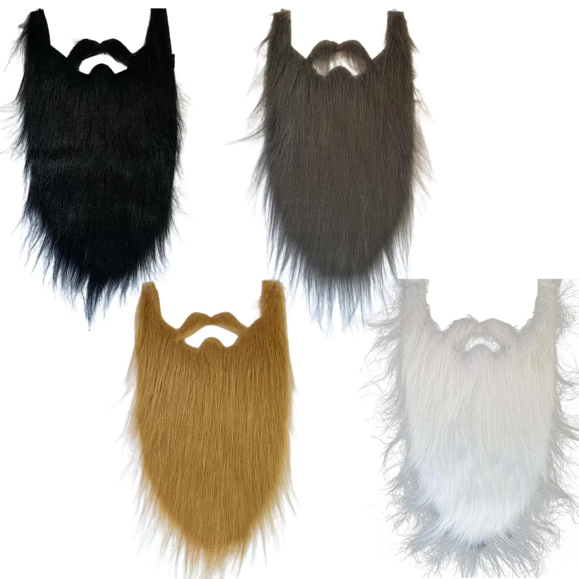 Zabawny kostium na imprezę, starzec, Boże Narodzenie, Święty Mikołaj, biała broda, broda na Halloween, broda pirata, wąsy, akcesoria do cosplay na imprezę.