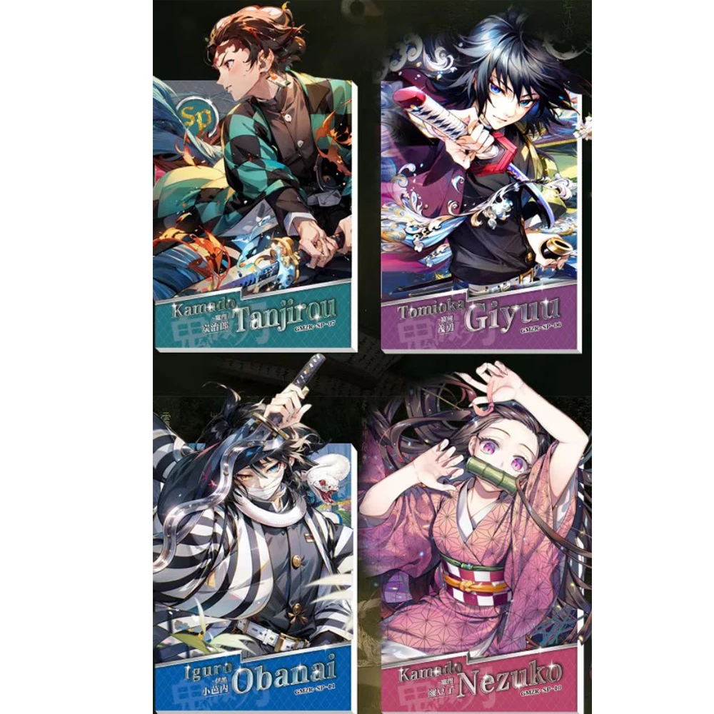 Latest Demon Slayer Collection Card TCG Anime Booster Pack Box Kamado Nezuko Rare Board Table Game Kids Birthday Toy Gift