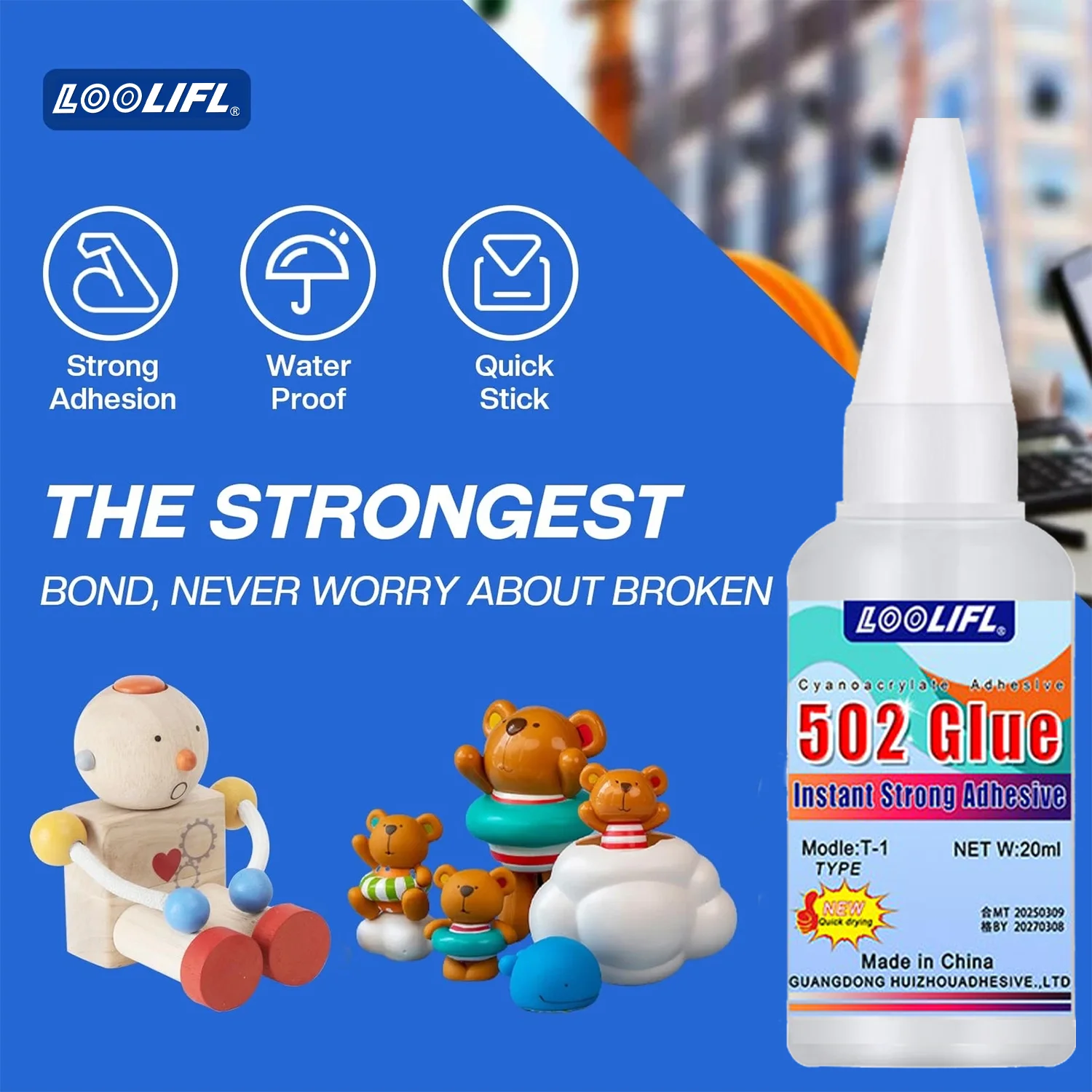 

LOOLIFL1-3 шт. 502 супер клей мгновенный быстросохнущий цианакрилатный клей кожа резина дерево металл прочный клей инструмент для жидкого клея