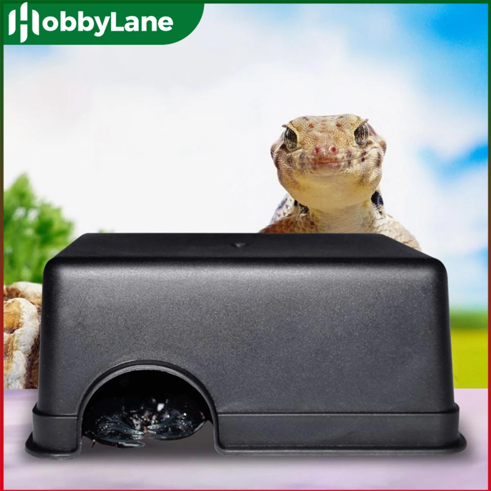 Small Reptiles Pets Toys Gecko Snake Shelter House Food Water Bowl Cave Climbing Box Reptiles Food Containers Shelter Hideaway