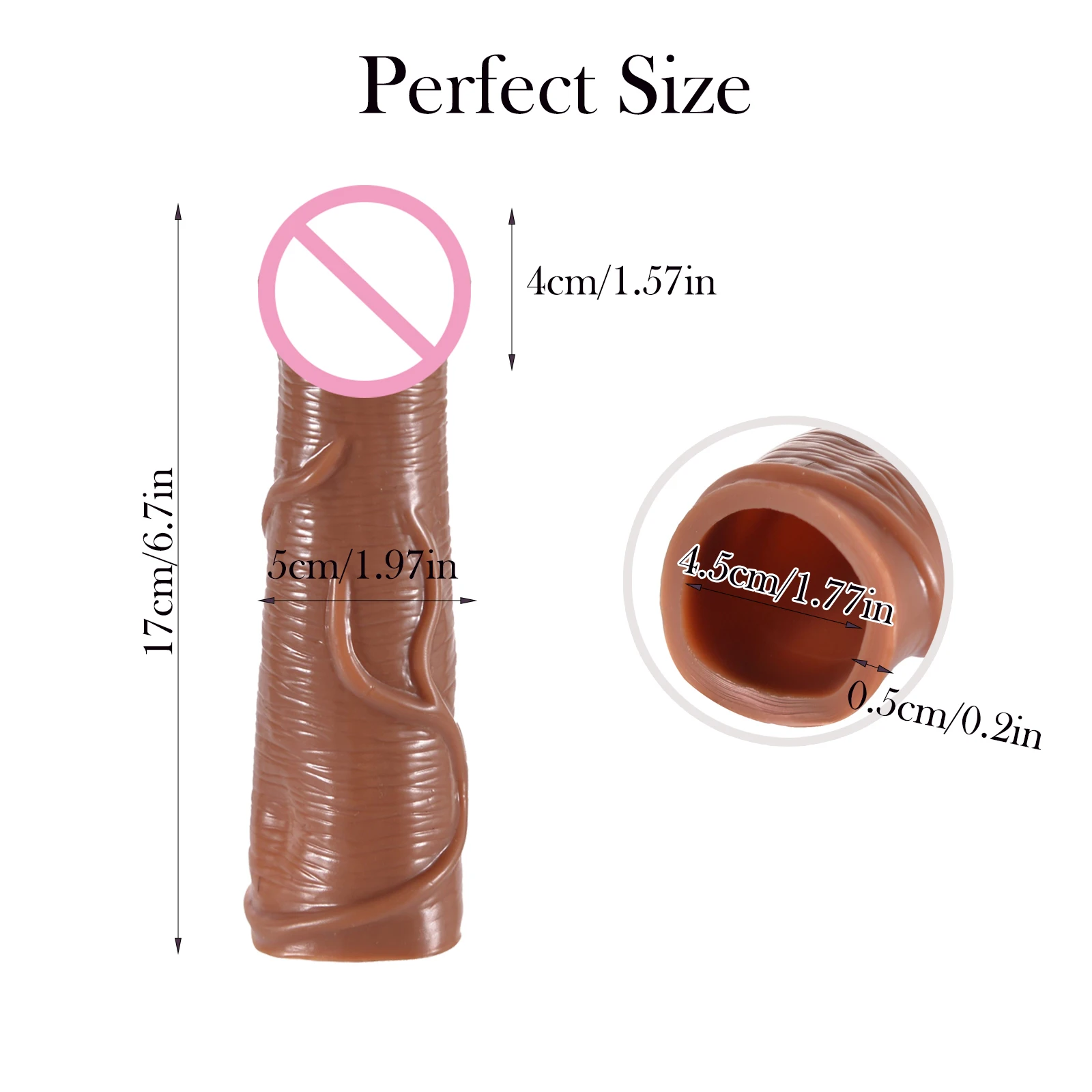 Reusable Penis Sleeve Extender Condom Cock Extension Dick Enlargement Sex Toys For Men Time Delay Adult Couple Sexy Product Shop